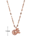Fashion Rose Gold Blessing Money Bag Bead Necklace