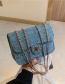 Fashion Blue Woolen Chain Shoulder Messenger Bag