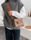 Fashion Khaki Wide Shoulder Strap Contrast Shoulder Crossbody Bag