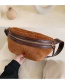 Fashion Brown Plush Crossbody Chest Bag