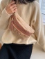 Fashion Khaki Plush Crossbody Chest Bag