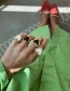 Fashion Black Alloy Drop Glaze Love Ring Bag
