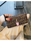 Fashion Coffee Color Letter Print 3 Fold Long Wallet