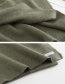 Fashion Dark Gray Letter Clip Flower Monochrome Imitation Cashmere Loose Scarf