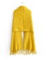 Fashion Yellow Cashmere Fringed Scarf Shawl