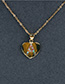 Fashion Golden N Micro Inlaid Zircon Love Letter Necklace