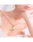 Fashion Golden N Micro Inlaid Zircon Love Letter Necklace
