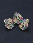 Fashion Color Z Cubic Zirconia Small Letter Stud Earrings