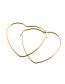 Fashion Gold Plating Stainless Steel Heart Earrings