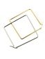 Fashion Gold Plating Stainless Steel Square Earrings