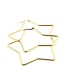 Fashion Gold Plating Stainless Steel Star Earrings
