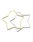 Fashion Gold Plating Stainless Steel Star Earrings