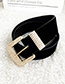 Fashion Black Alloy Diamond Geometric Belt