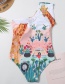 Fashion One-shouldered Deer One-shoulder Printed One-piece Swimsuit