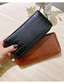 Fashion Black Stone Pattern Long 2 Fold Wallet