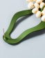 Fashion Green Round Hollow Wood Bead Stud Earrings