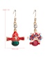 Fashion Red Asymmetrical Official Hat Earrings