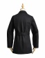 Fashion Black Workwear Mid-length V-neck Coat