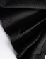 Fashion Black Woolen Single-breasted Midi Skirt