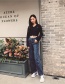 Fashion Black Washed High-rise Wide-leg Jeans