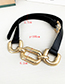 Fashion Black Alloy Pu Large Chain Belt