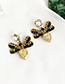 Fashion Rose Red Alloy Bee Stud Earrings