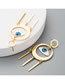 Fashion Golden Stainless Steel Drip Eye Tassel Earrings