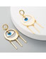 Fashion Golden Stainless Steel Drip Eye Tassel Earrings