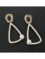 Fashion Golden Geometric Metal Imitation Pearl Earrings