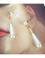 Fashion Golden Imitation Pearl Drop Earrings