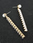 Fashion White K I-shaped Faux Pearl Earrings