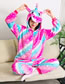 Fashion Tiger Cat Tiger Cat Flannel One-piece Pajamas