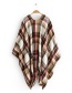 Fashion Camouflage Pattern Faux Cashmere Striped Check Shawl