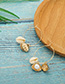 Fashion White Love Cross Pearl Earrings