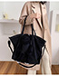 Fashion Black Canvas Shoulder Bag