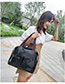 Fashion Black Zipped Panel Shoulder Bag