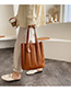 Fashion Brown Pleated Panel Shoulder Bag