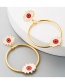 Fashion Red Dripping Eye Round Earrings