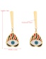 Fashion Blue Heart-shaped Eyes Drip Oil Earrings