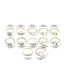 Fashion Golden Round Flower Openwork Diamond Ring Set