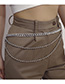 Fashion White K0551 Multi-layer Beaded Waist Chain