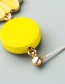 Fashion Yellow Flower Drip Oil Earrings