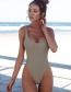 Fashion White Solid Color One-piece Swimsuit