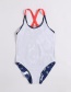 Fashion Navy Printed Horse And Rabbit One-piece Swimsuit