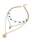 Fashion Golden Multilayer Glass Beads Necklace