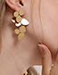 Fashion Golden Irregular Leaves Earrings
