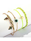 Fashion Yellow Hot Air Balloon Lightning Coconut Multilayer Anklet Set