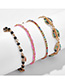 Fashion Color Color Diamond Round Shell Anklet Set