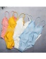 Fashion Yellow Bubble Cloth Pleated Lace One-piece Swimwear