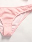 Fashion Pink Striped Halter Neck Split Bikini